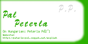 pal peterla business card